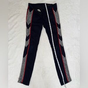 Vintage Rag & Bone Black Pants with Red and White Details